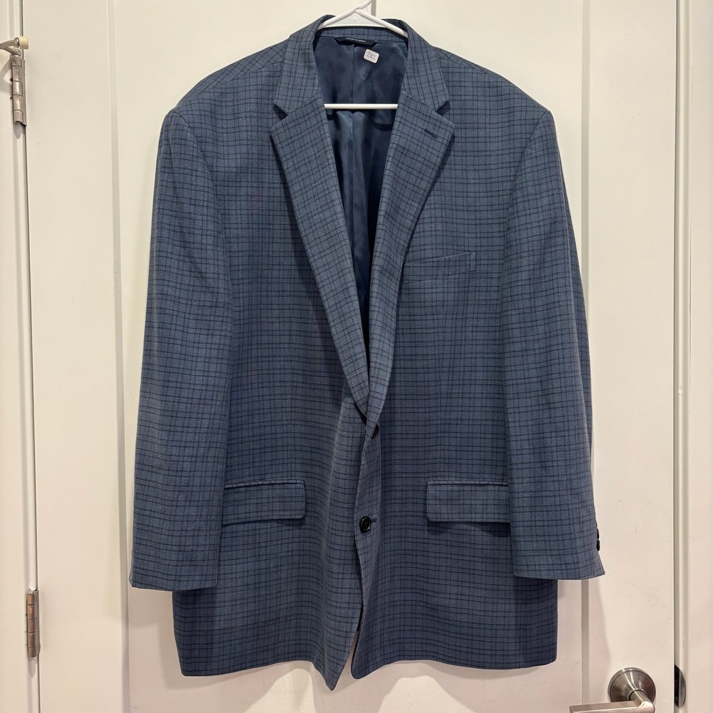 Ralph Lauren Grey-Blue Windowpane Sport Coat